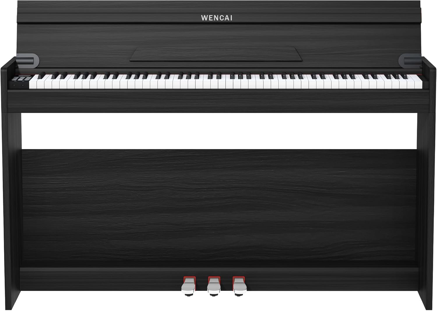 WENCAI 88 Keys Fully Weighted Digital Piano Keyboard, Hammer Action Upright Electric Piano for Beginner Professional with Cushioned Drop Cover, 3 Pedals, Black