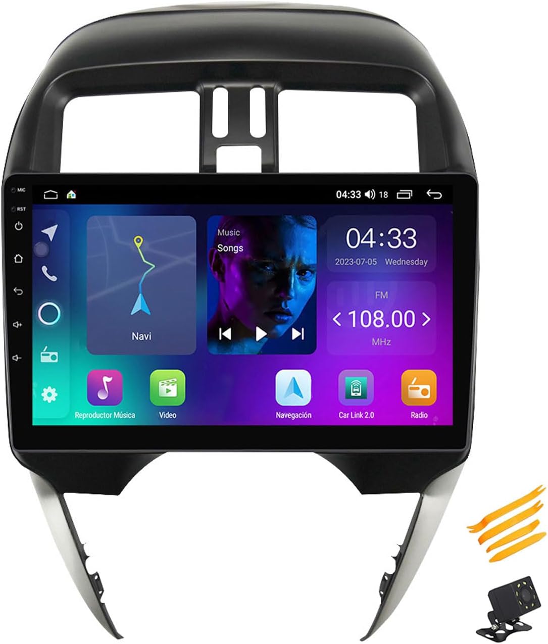 Android 13 Car Stereo Bluetooth Car Play 2 DIN Touch Screen Compatible with Nissan Versa 2014~2020 9In QLED Display Car Radio with Navigation Android Auto FM RDS SWC,B,4 Core NF1 1G+32G