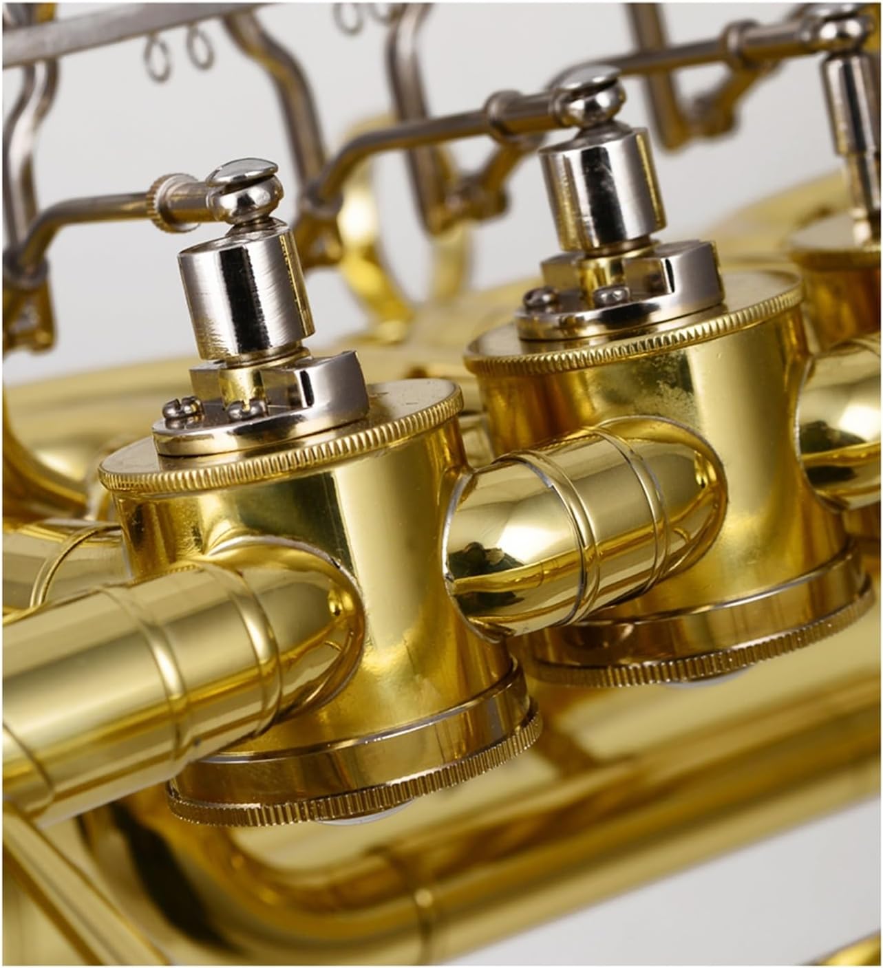 Beginner euphonium Flat Key Euphonium Playing Instrument Gold And Silver(Gold)