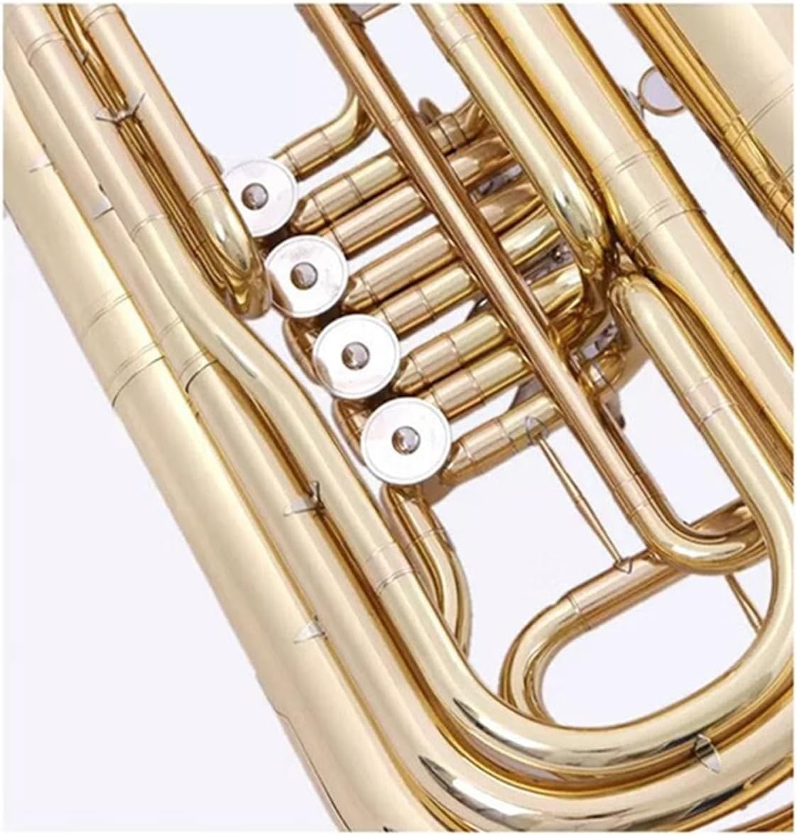 Beginner euphonium Lacquer Gold Four-flat Key Trombone Instrument Brass Band Bass Beginner Performance