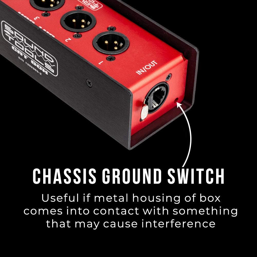 Sound Tools CAT Box MX - Male XLR Stage Box with Analog Audio Over Shielded CAT Cable. Send 4 Channels of Audio, DMX, Clear-Com or AES.