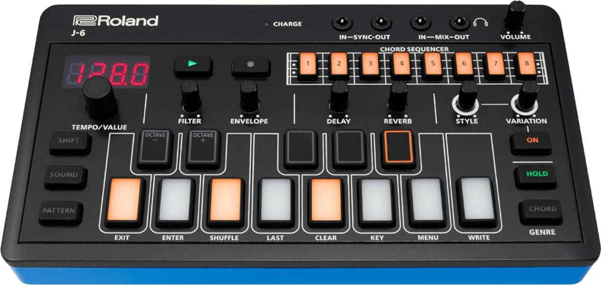 Roland AIRA Compact J-6 CHORD SYNTH | Portable song creation machine with professional Roland sound and features | JUNO-60 Synth Engine & Presets | Chord Sequencer | Effects