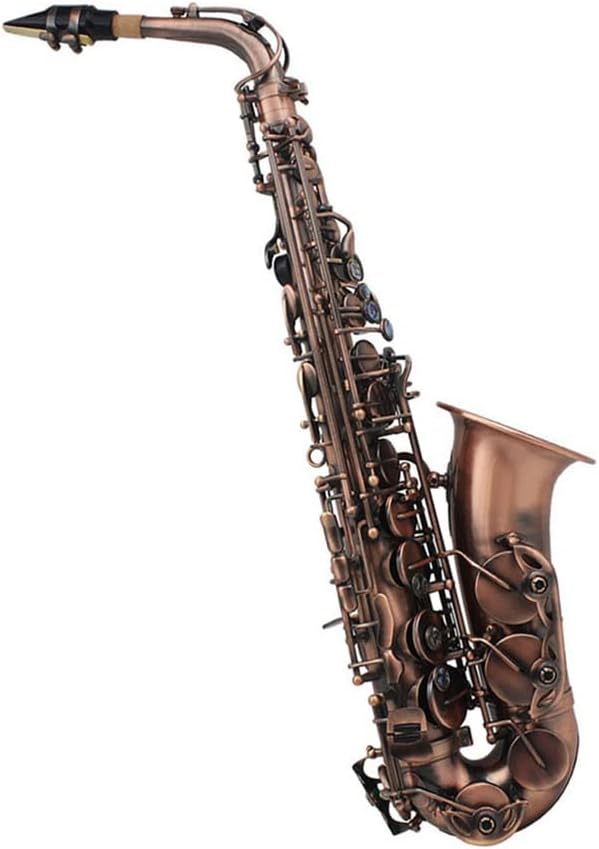 EB Alto Saxophone Woodwind Instrument Black Nickel with Case Beginner Saxophone (Color : 2)