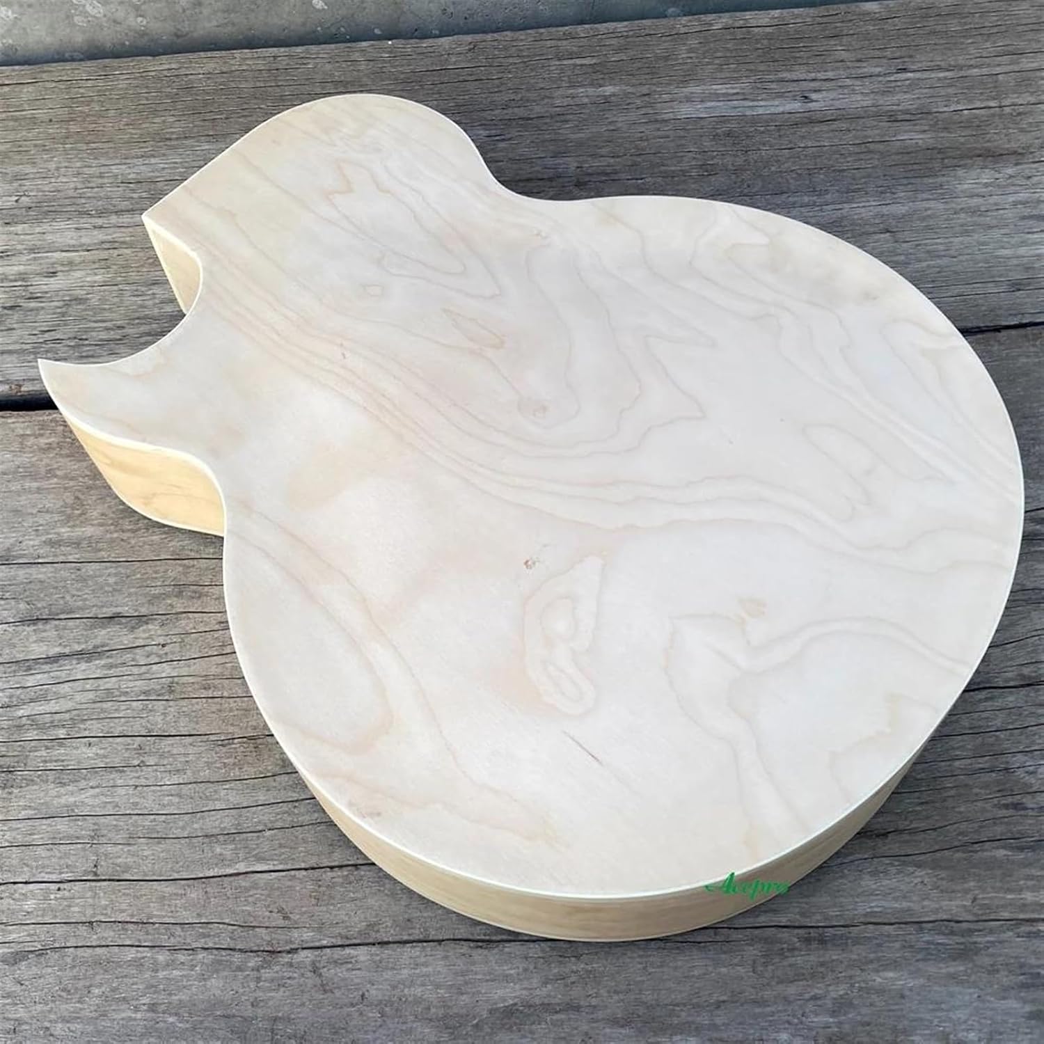 Guitar Body Guitar Replacement Parts Unfinished Thick Full Hollow Body Single Cut F Holes DIY Electric Guitar Maple Wood