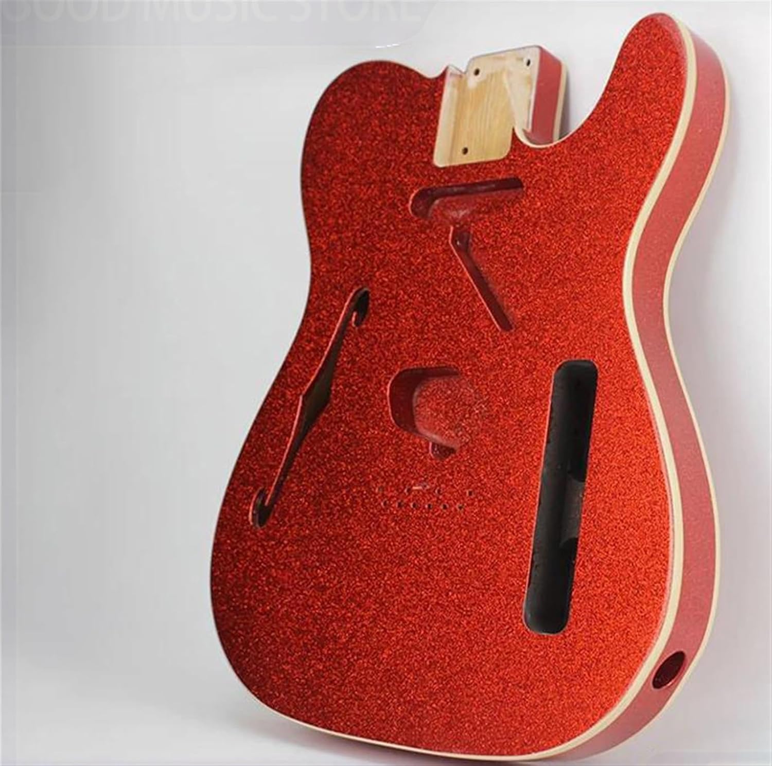 Guitar Body Guitar Replacement Parts Red Electric Guitar Body Alder Wood Large Particle Shiny Paint Guitar Body F Hole Semi Hollow