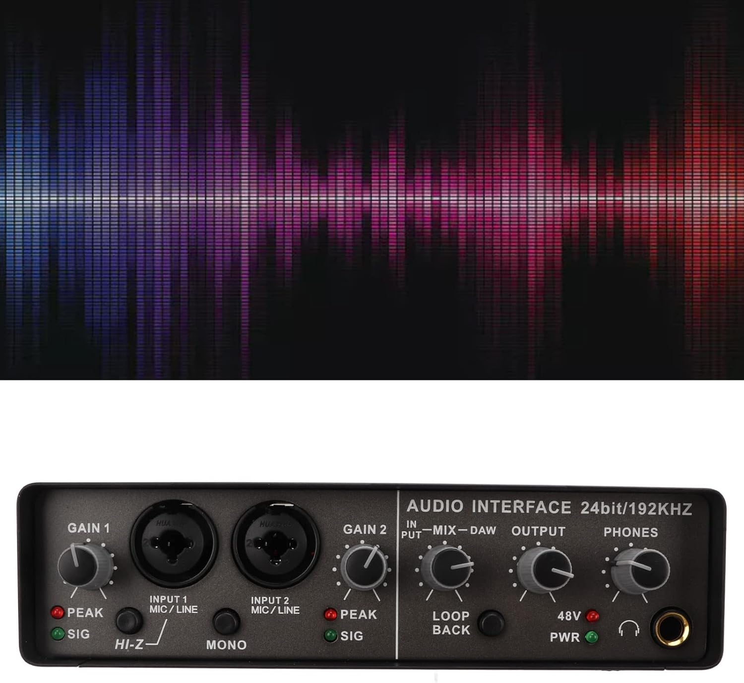 USB Live Sound Card, 24 BIT 192KHZ HD USB External Sound Card Digital Audio Mixer Protable Podcast Studio Equipment for Live Stream for OS X for IOS