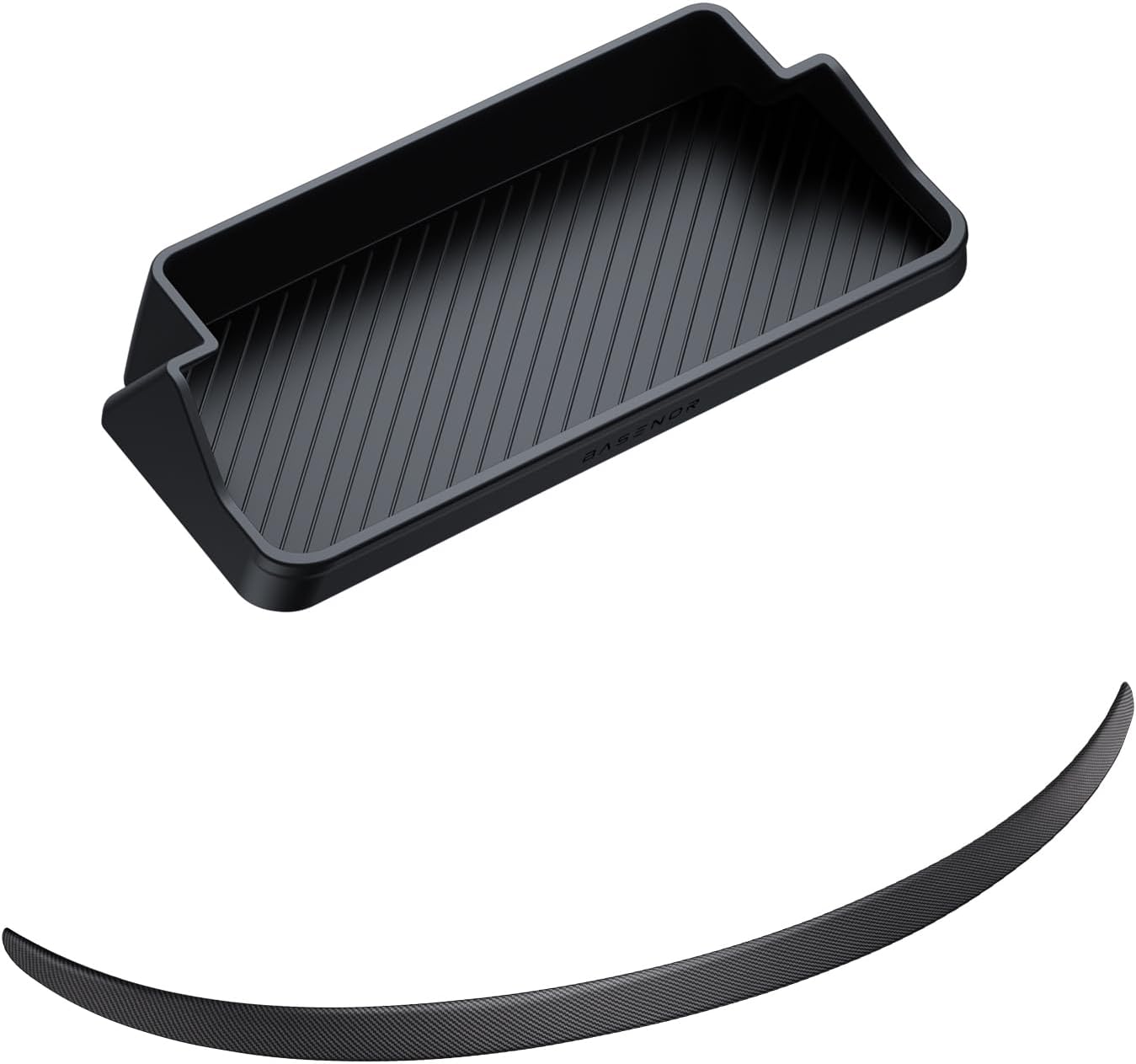 BASENOR Spoiler for 2024 2025 Tesla Model 3 and Center Console Sunglasses Holder for 2024 2025 Tesla Model 3 Highland Model Y 2025 Refresh (Juniper)