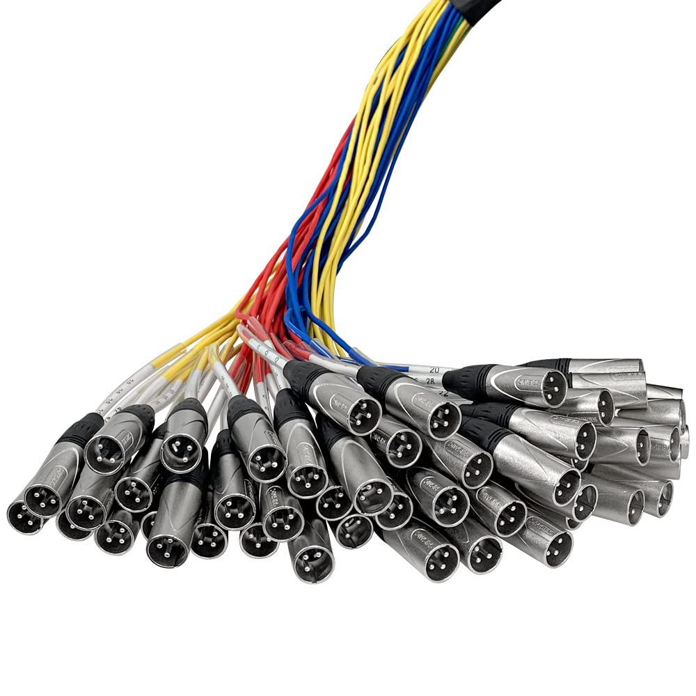 Seismic Audio SAEM-48x8x100-48 Channel XLR Color Coded Snake Cable - 100 Feet - 48 Sends with 8 XLR Returns