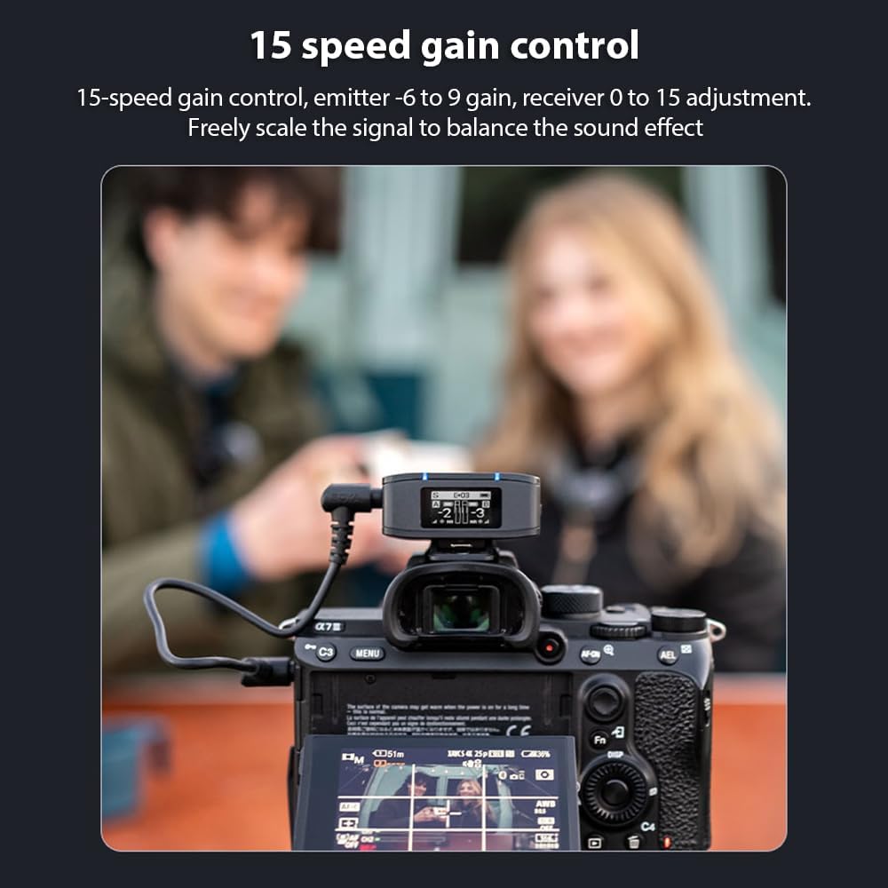 BOYA BOYAMIC All-in-One 2.4G Wireless Microphone System Clip-on Wireless Mic 300M Transmission 8G Memory Onboard Recording Replacement for iOS Android Smartphones Camera Computer for Vlogging