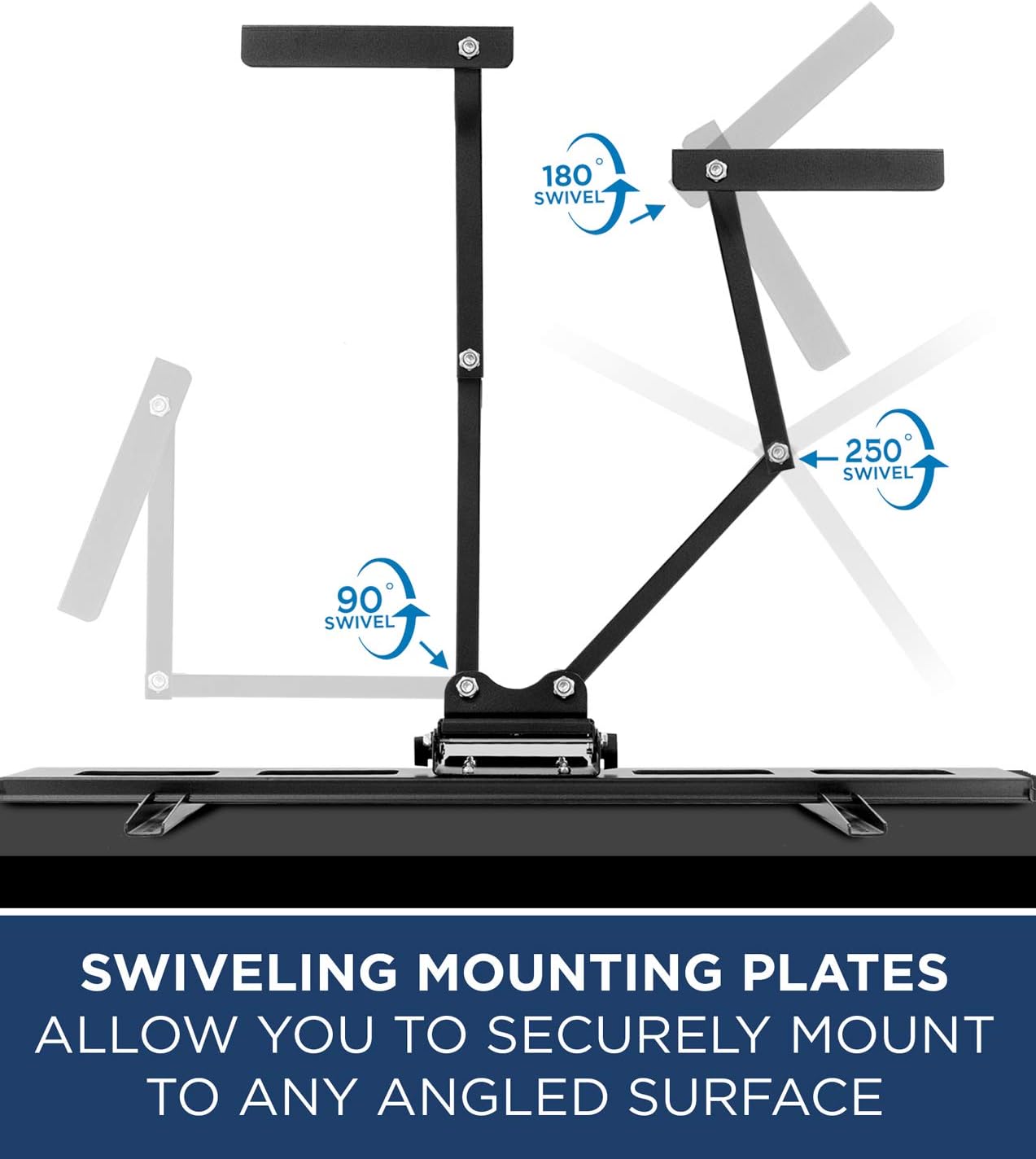 Mount-It! Corner TV Mount | Premium Swivel Full Motion Caddy Corner Wall Bracket for 37-63 inch Flat Panel Screens VESA up to 800x400, 132 lb Capacity, Black