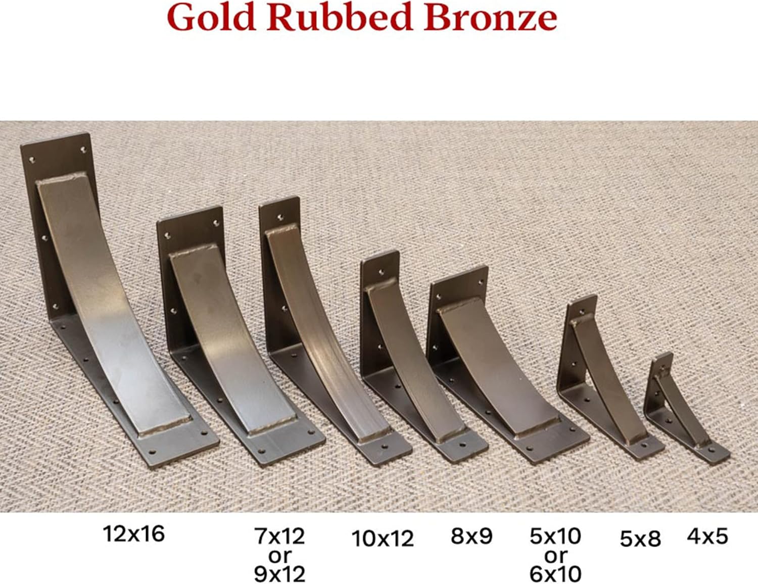 Rustic Red Door Co. Steel Heavy Duty Triangle Support Floating Shelf Bracket - Quality - DIY Rustic Shelving Brackets (Pack of 2) (10