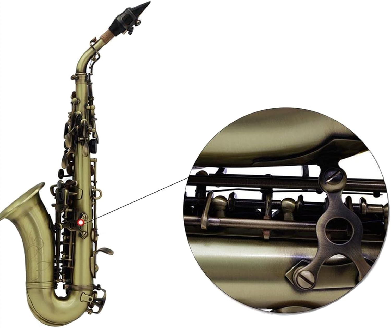 Saxophone Woodwind Instrument Brass Material Bb B Flat with Musical Instrument Accessories