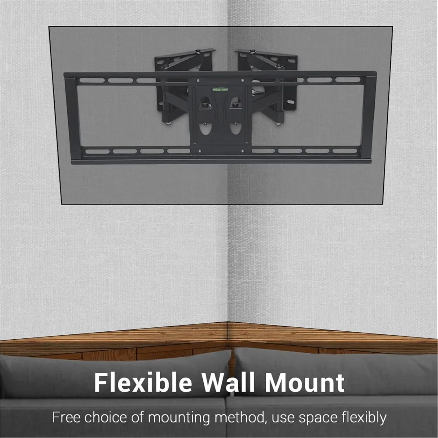 Corner TV Wall Mount Tilt and Swivel TV Bracket Full Motion TV Mount Holders for 32-65 inch LCD LED Plasma Flat Screens