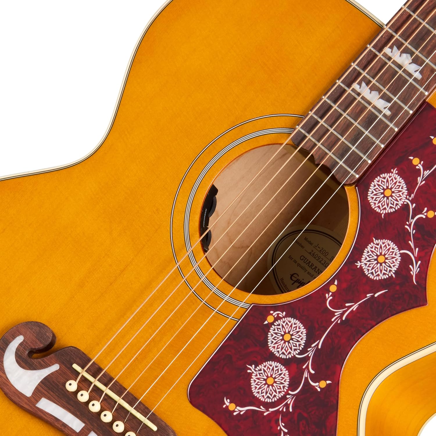 Epiphone J-200 Studio Jumbo Acoustic Electric, Natural with Bag