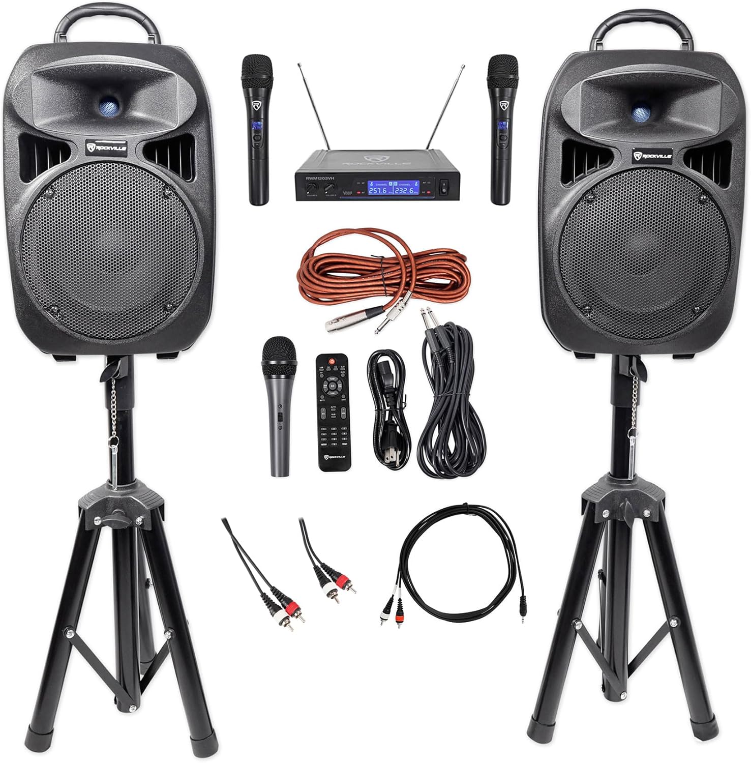 Rockville RPG082K Bundle: Dual 8