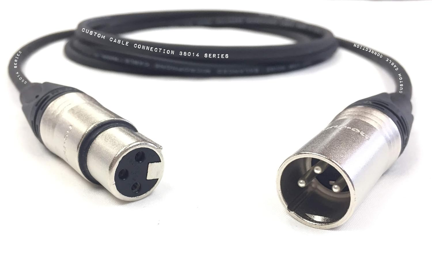 Custom Cable Connection 50 Foot Canare L-4E6S Star Quad Balanced XLR Microphone Cable Male to Female