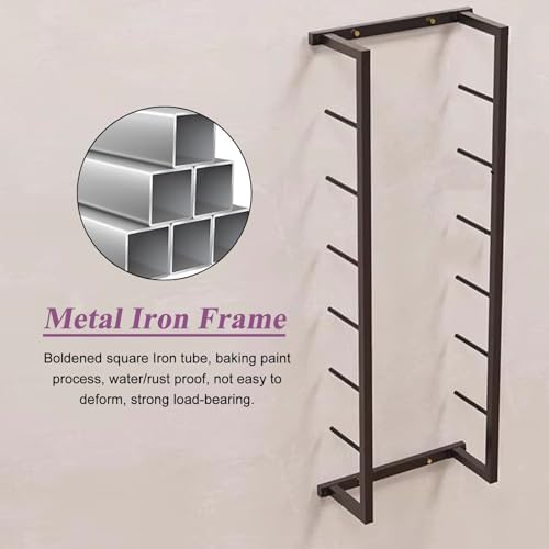 Yoga Mat Storage Stand,Yoga Mat Holder,Pack of 2 Yoga Mat Rack Holder, Foam Roller & Exercise Mats Storage Rack Wall Mount, Workout Room/Home/Gym/School/Kindergarten , Black 2 Pcs-145cm/57in Tall