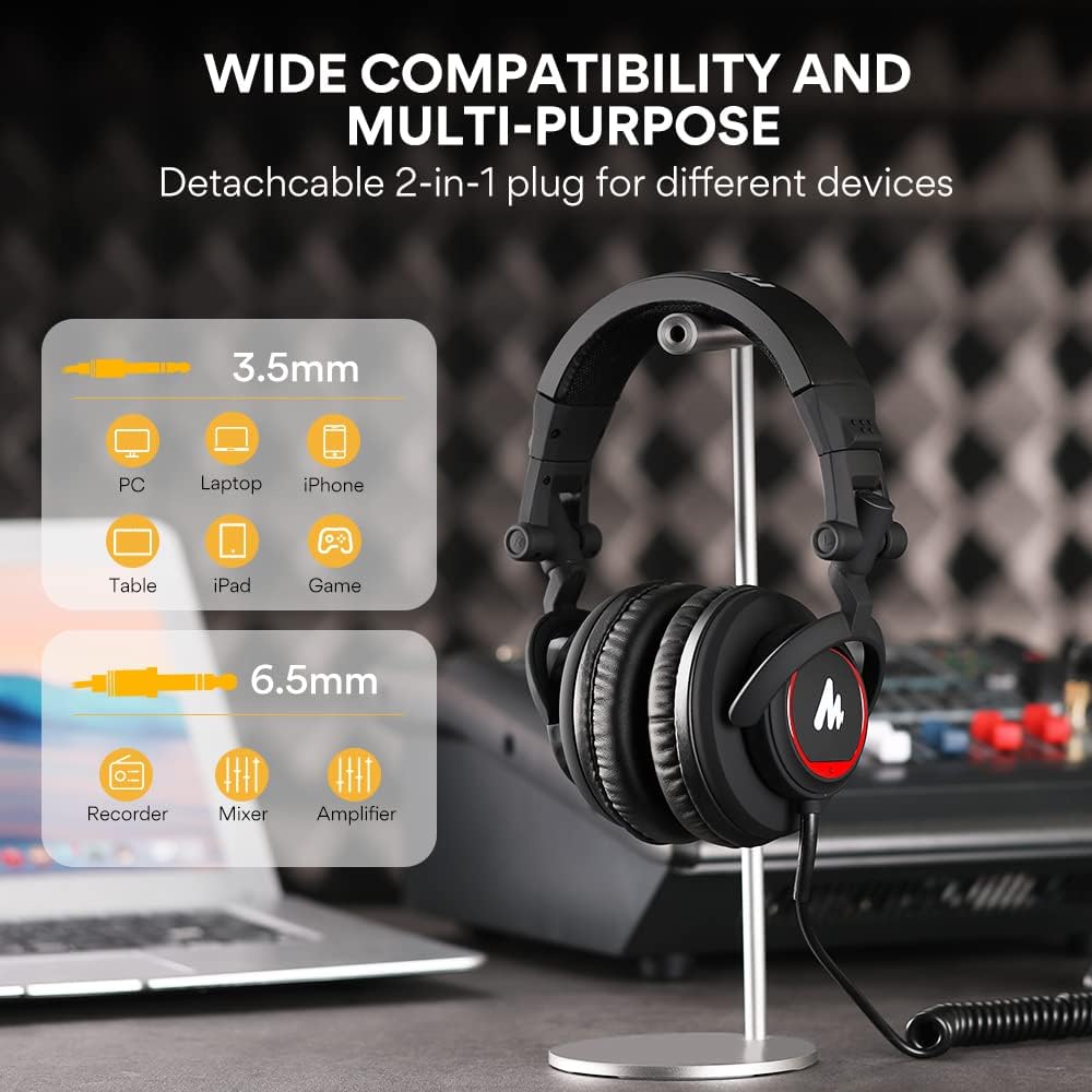 MAONO Gaming Podcast Equipment: Gaming Mixer with Dynamic Mic and 3.5 mm Monitor Headphones for Gamer, Youtuber, Podcaster