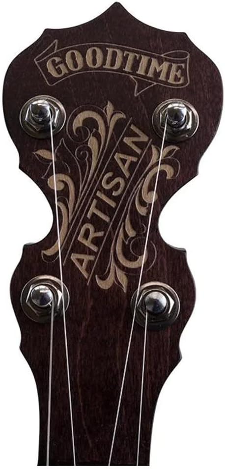 Deering Artisan Goodtime 5-String Open Back Banjo - Dark Brown Stain with 5th String Spikes, Planetary Tuners and Instrument Alley Openback Bundle