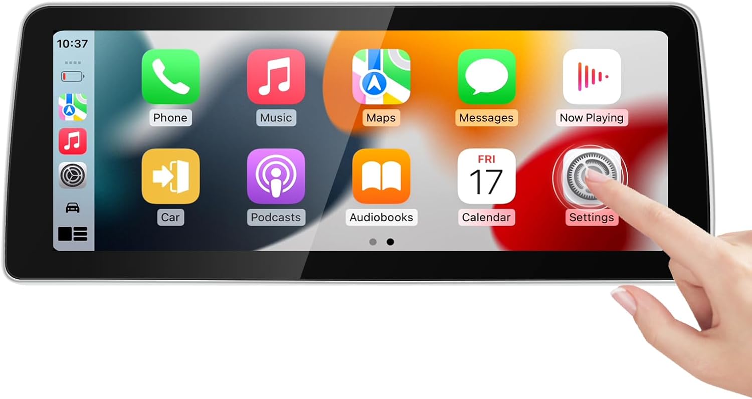 Wireless Carplay Android Auto Touchscreen for BMW X1 E84 Car Audio Receiver Support Bluetooth/GPS Navigation (12.3