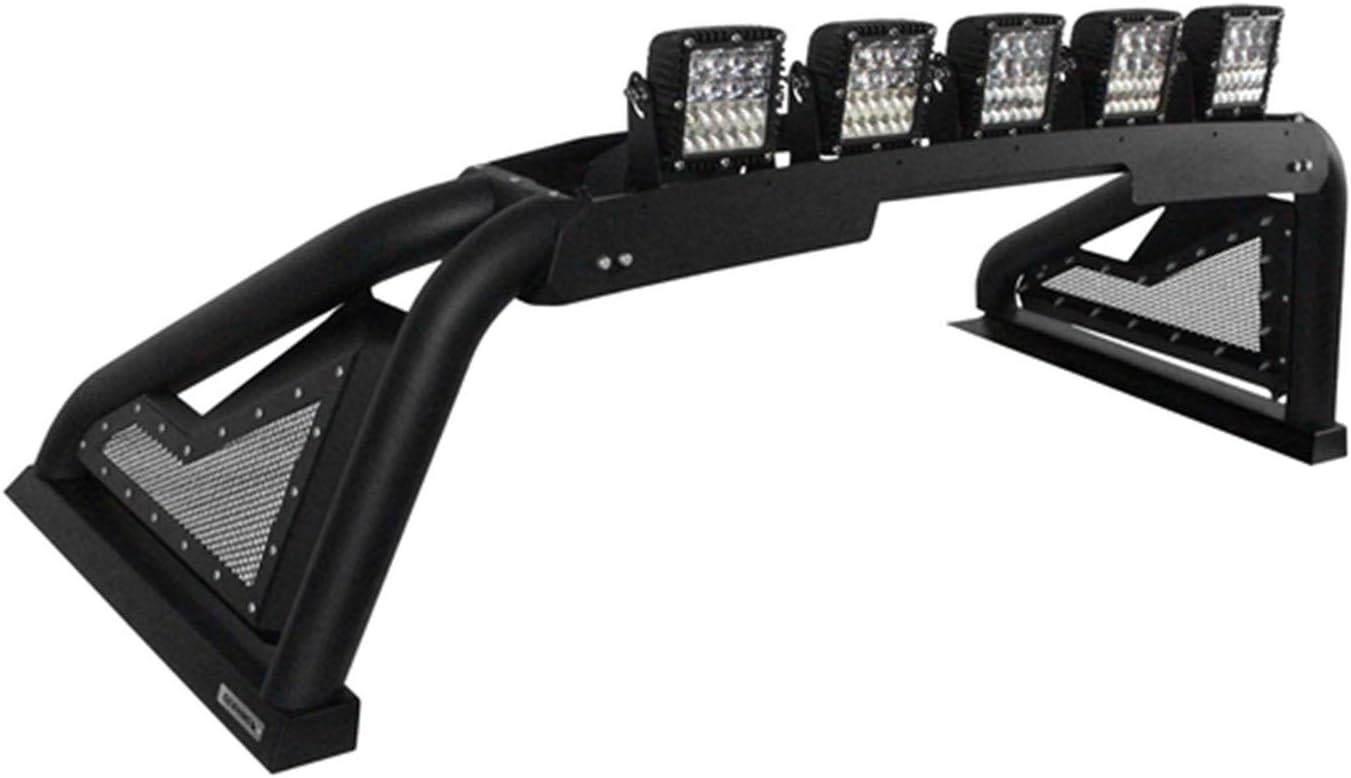 Go Rhino Sport Bar 2.0 w/Power Actuated Retractable Light Mount | Mild Steel, Textured Black | 915600T | Fits 2015-2022 Chevrolet Colorado & GMC Canyon; 2016-2023 Toyota Tacoma