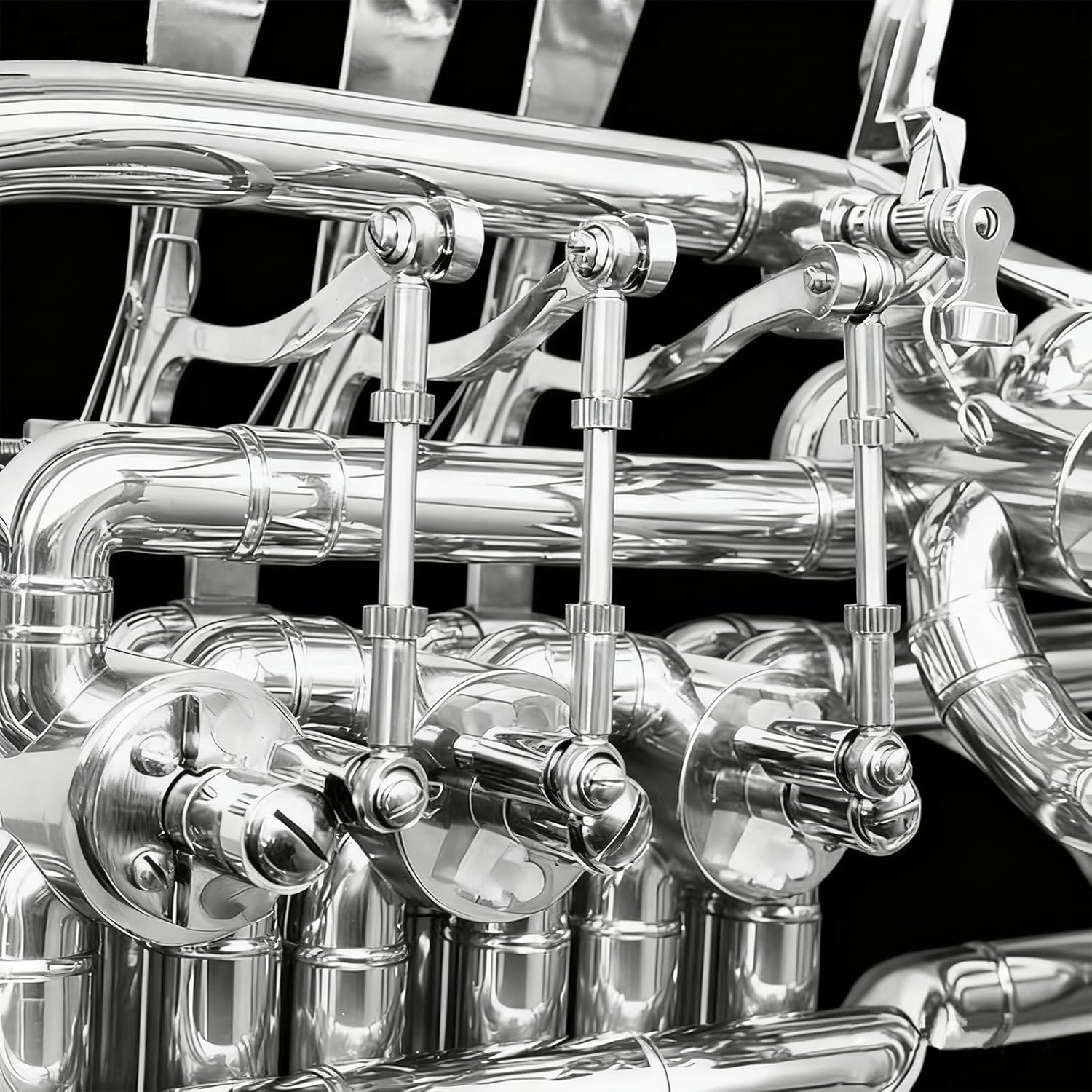 Double French Horn 4 Key F/Bb, Professional Brass Gold Lacquer Orchestral Instrument with Case, Mouthpiece, Tuner, Mute, Gloves & Cleaning Kit for Students & Musicians