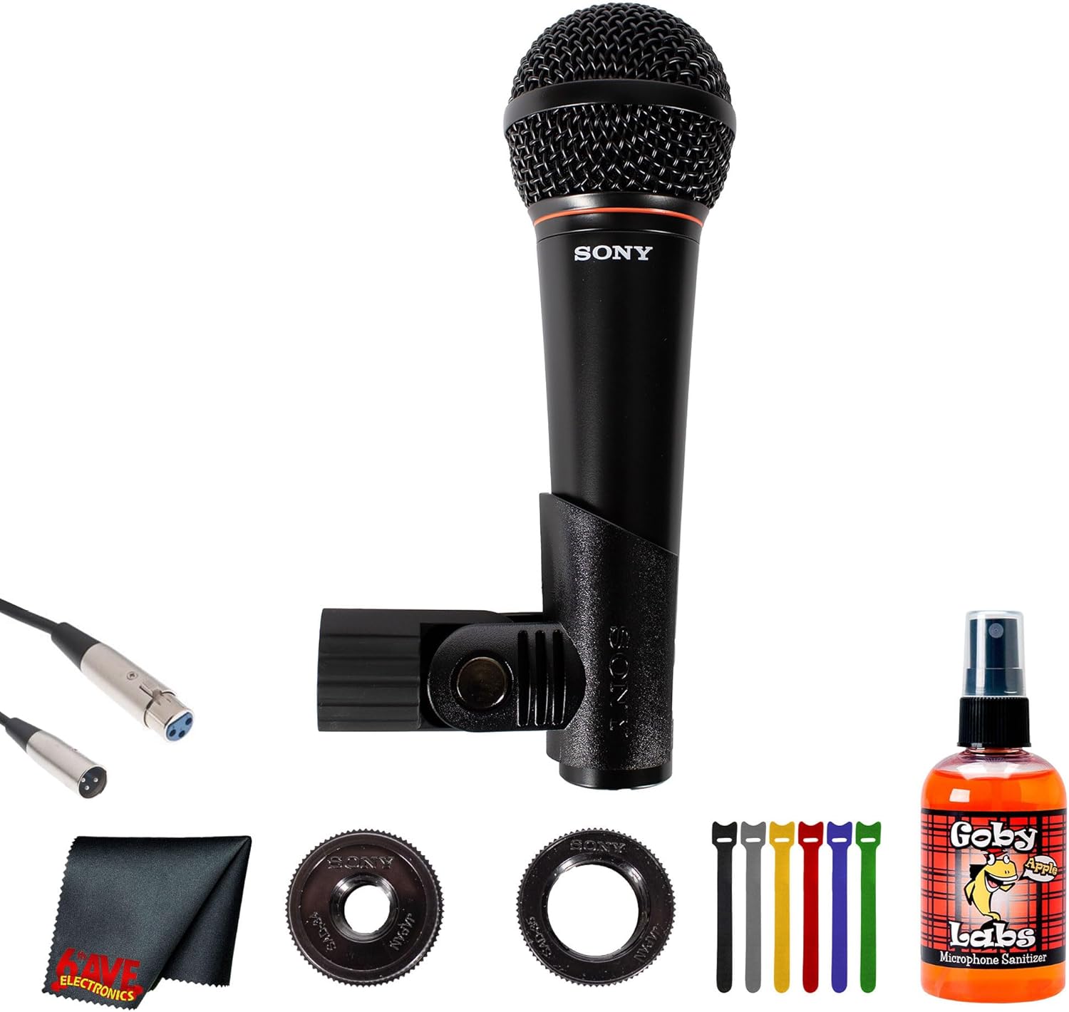 Sony F-780 Live Dynamic Microphone | Cardioid Pattern, Metal Build & Low-Noise Performance | Ideal for Live Sound, Presentations & Events + XLR + Cable Ties + More (Renewed)