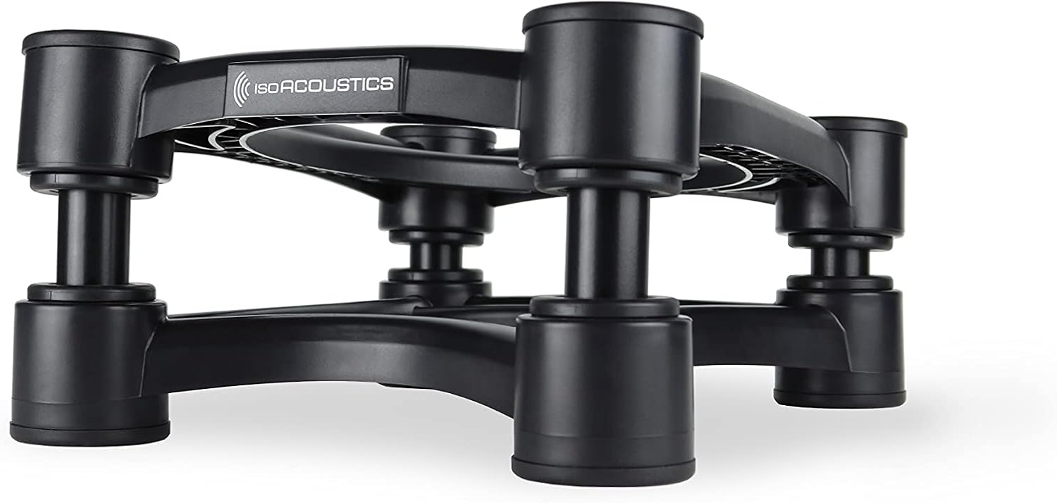 IsoAcoustics Iso-Stand Series Speaker Isolation Stands with Height & Tilt Adjustment: Iso-200 (7.8” x 10”) Pair