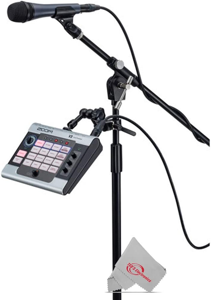 Zoom V3 Vocal Processor + Zoom SGV-6 Vocal Microphone for V6 And V3 Vocal Processors + Pig Hog PP9V Pig Power 9V DC 1000ma Power Supply