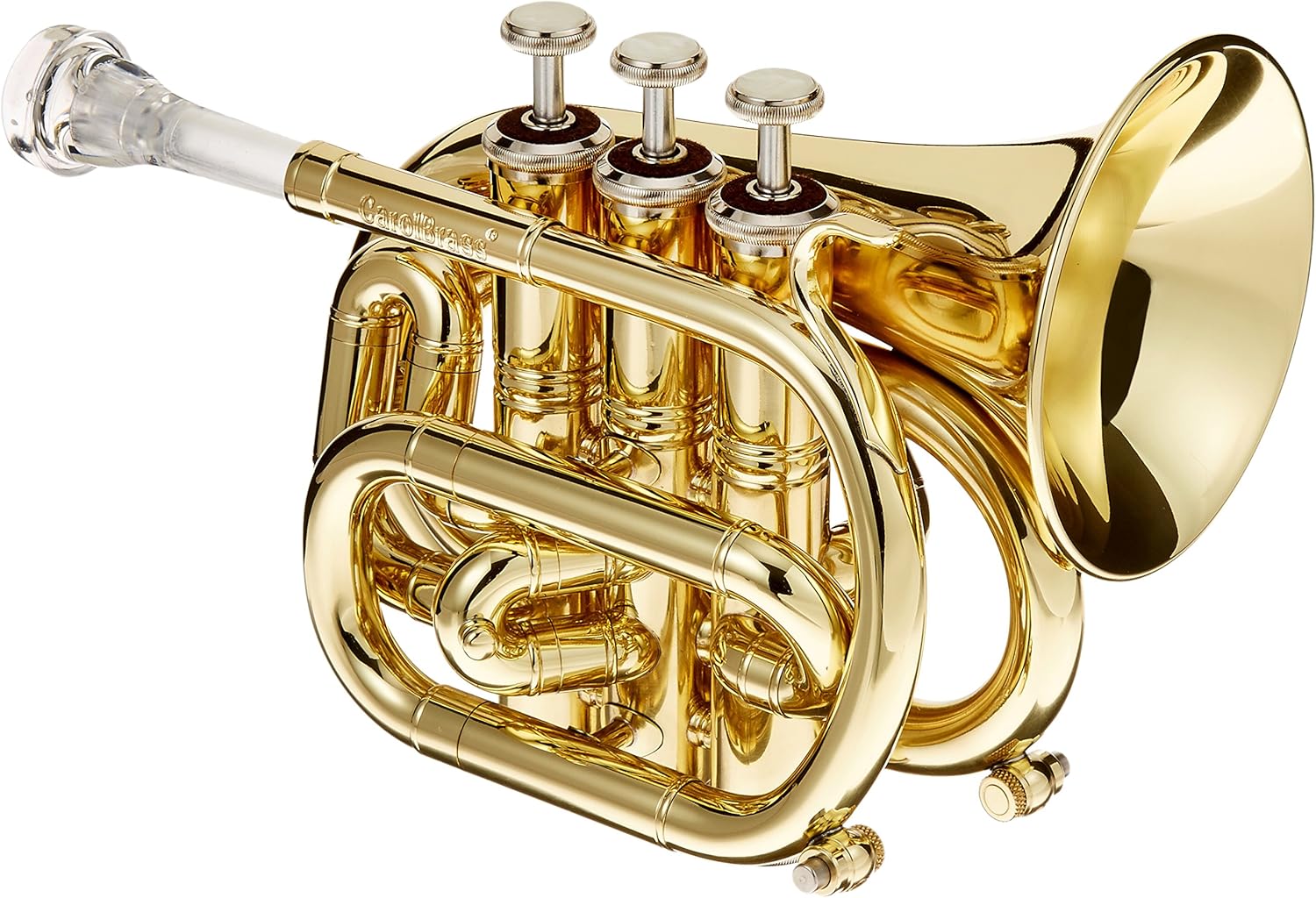 Carol Brass Mini Pocket Trumpet C-Tube [N1000C CL] Yellow Brass Bell Lacquer Finish with Soft Bag