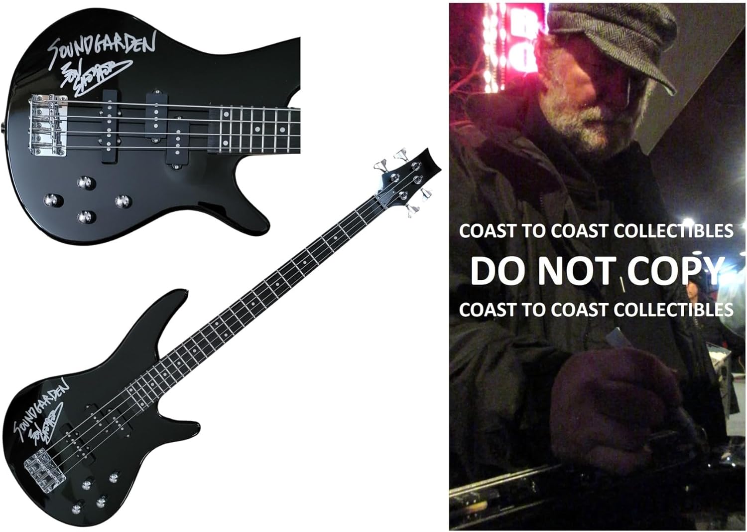 Ben Shepherd Signed Full Size Bass Guitar COA Proof Autographed Soundgarden
