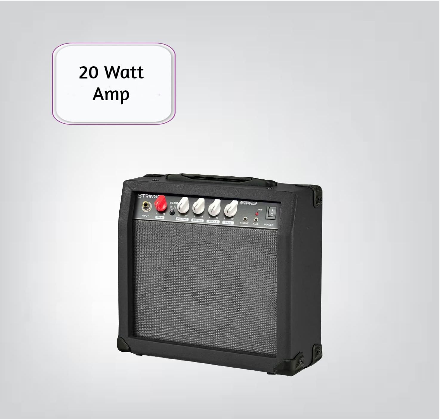 Black 30 Inch Kids Electric Guitar Beginner Kit, Set Includes 20W Amplifier 3 Picks, Shoulder Strap, Tuner, Bag Case