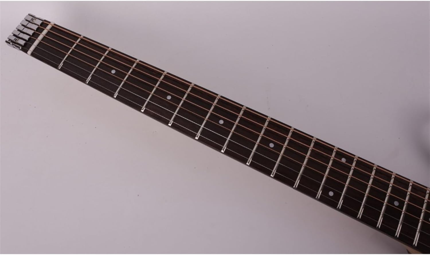 VENEKA Headless Electric Guitar Headless Silent Travel Electric Acoustic Guitar Right Left Hand Portable Travel Built in Effector Guitar (Color : Left Hand)