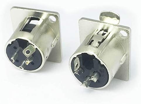 Davitu Electrical Equipments Supplies - 100pcs/lot XLR Connector 3 Pin Male/Female XLR Panel Mount Nickel Plated XLR Male Plug Jack Wire Connector - (Color: 100 Male)
