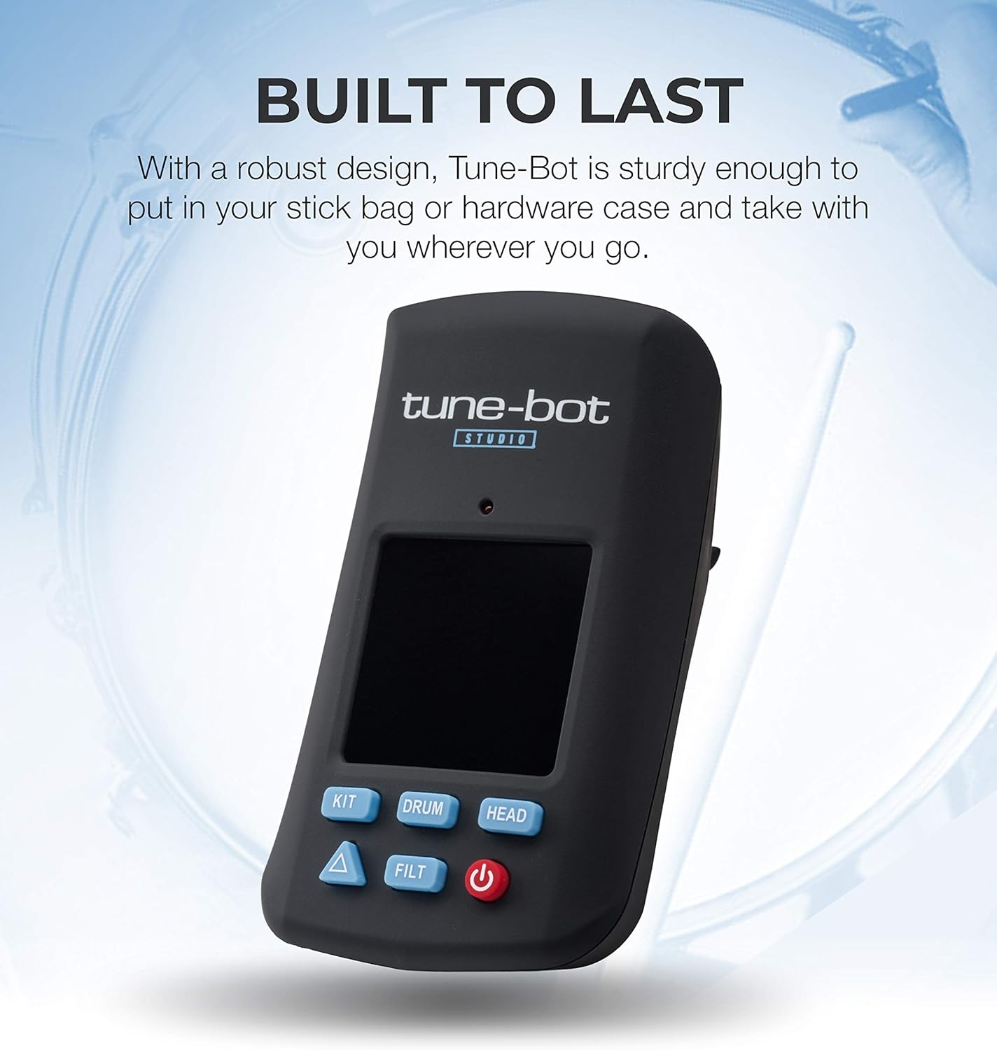 Studio TBS-001 Digital Drum Tuner - Clip-On Tuner for Acoustic Drum Kits