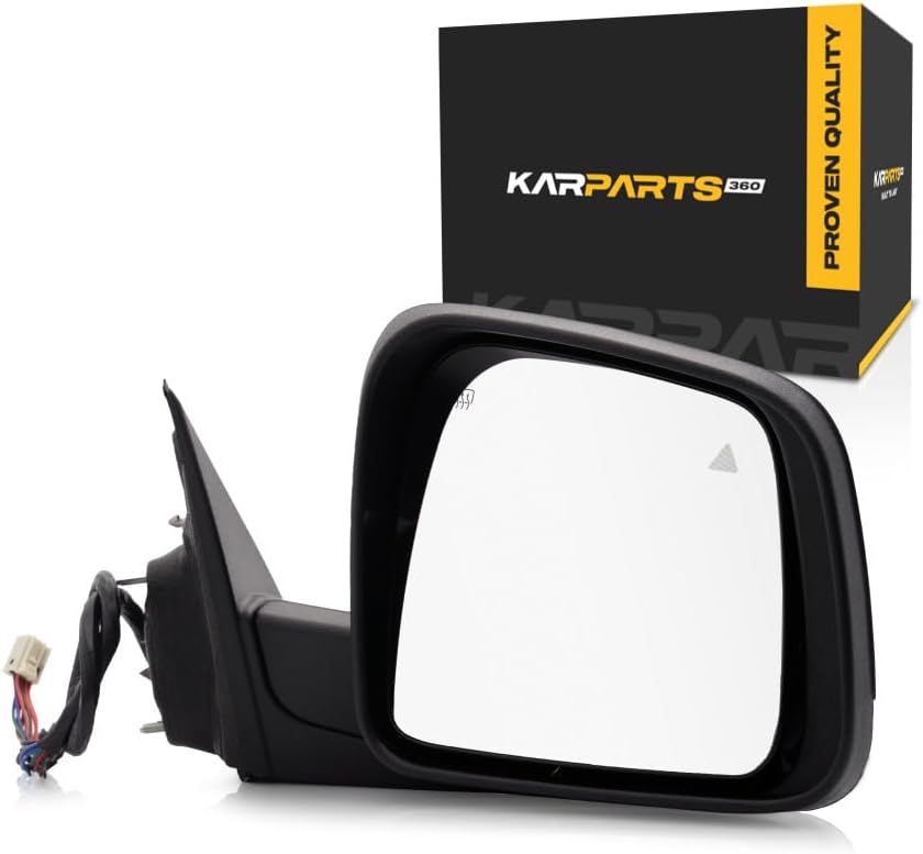 KarParts360 For Jeep Grand Cherokee 2011-2021 Door Mirror Passenger Side | Heated | Power | Chrome | Manual Folding | In-housing Signal Light | With Memory | Replacement For CH1321359 | 68236930AF