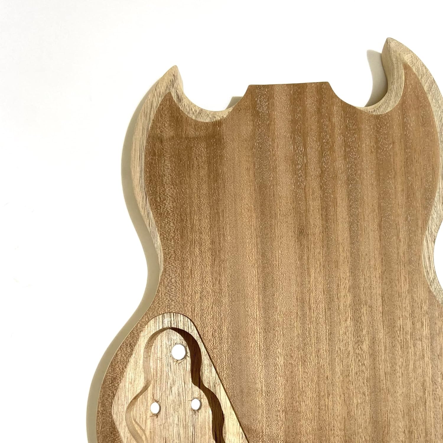 TSTS Electric Guitar 2 Dual-Coil Pickups Unfinished DIY Body Semi-Finished Unassembled Kits Guitar DIY Accessory