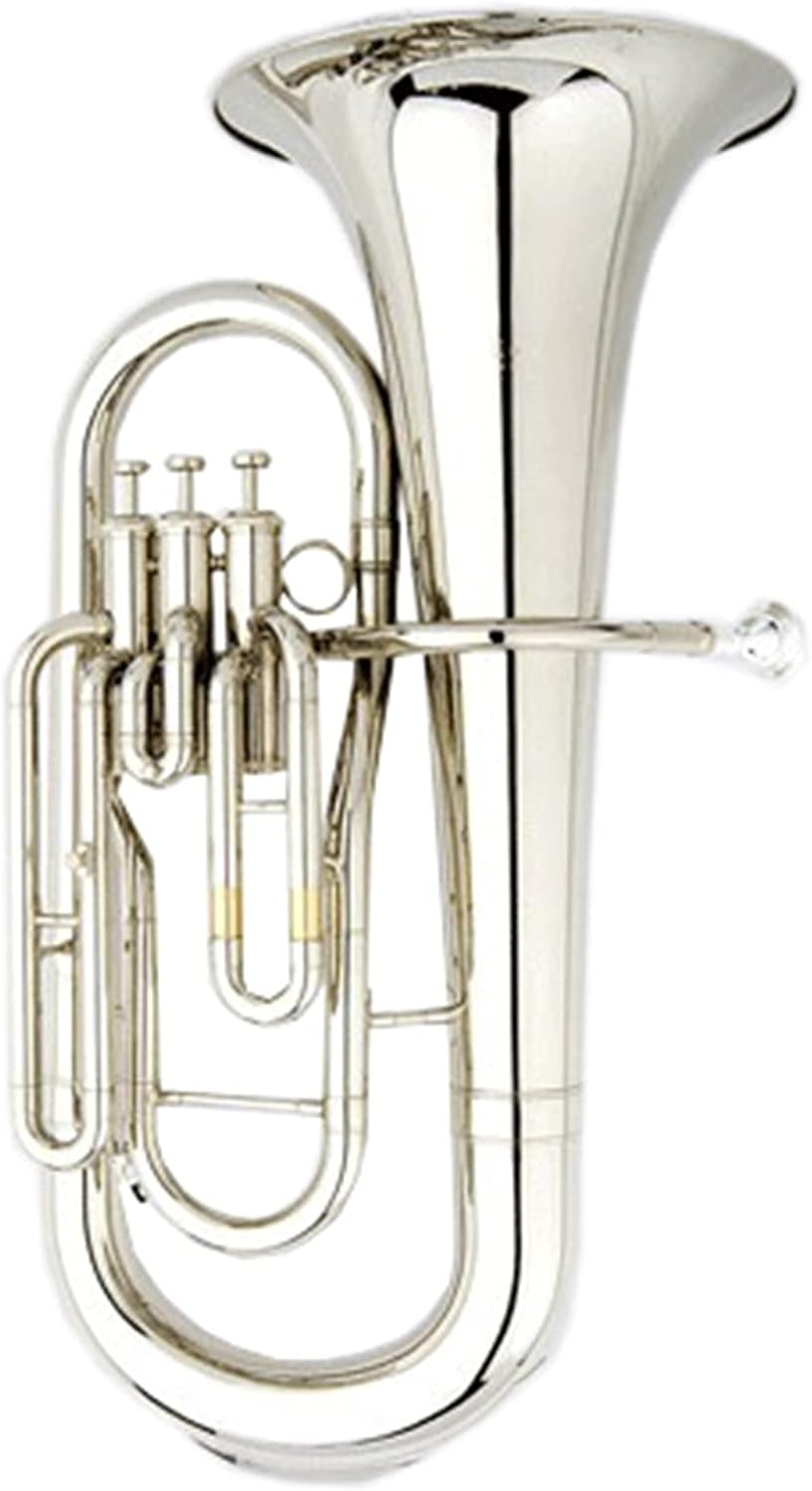 Nickel Plated Euphonium Piston Valve Tone Bb 3 Pistons Student Euphonium