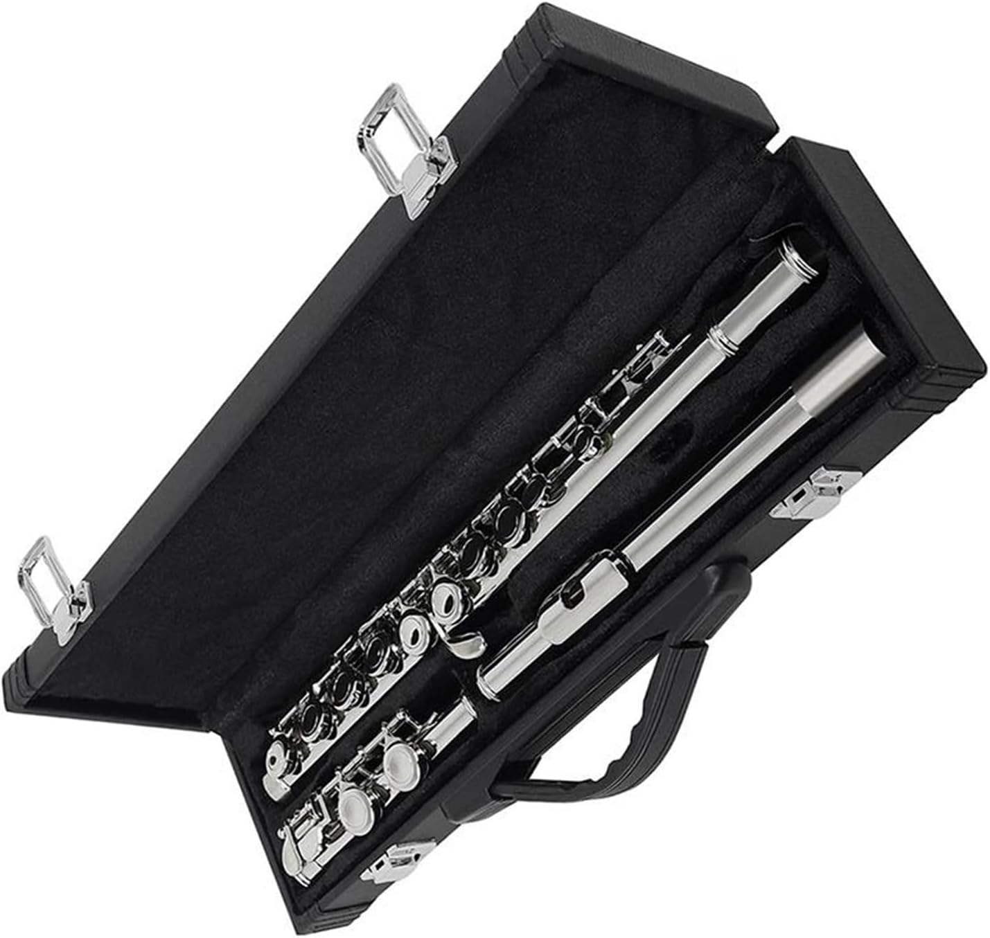 Flute Set Standard 16 Closed Hole C Tone Silver Plated Copper Durable Material Flute Woodwind Instrument