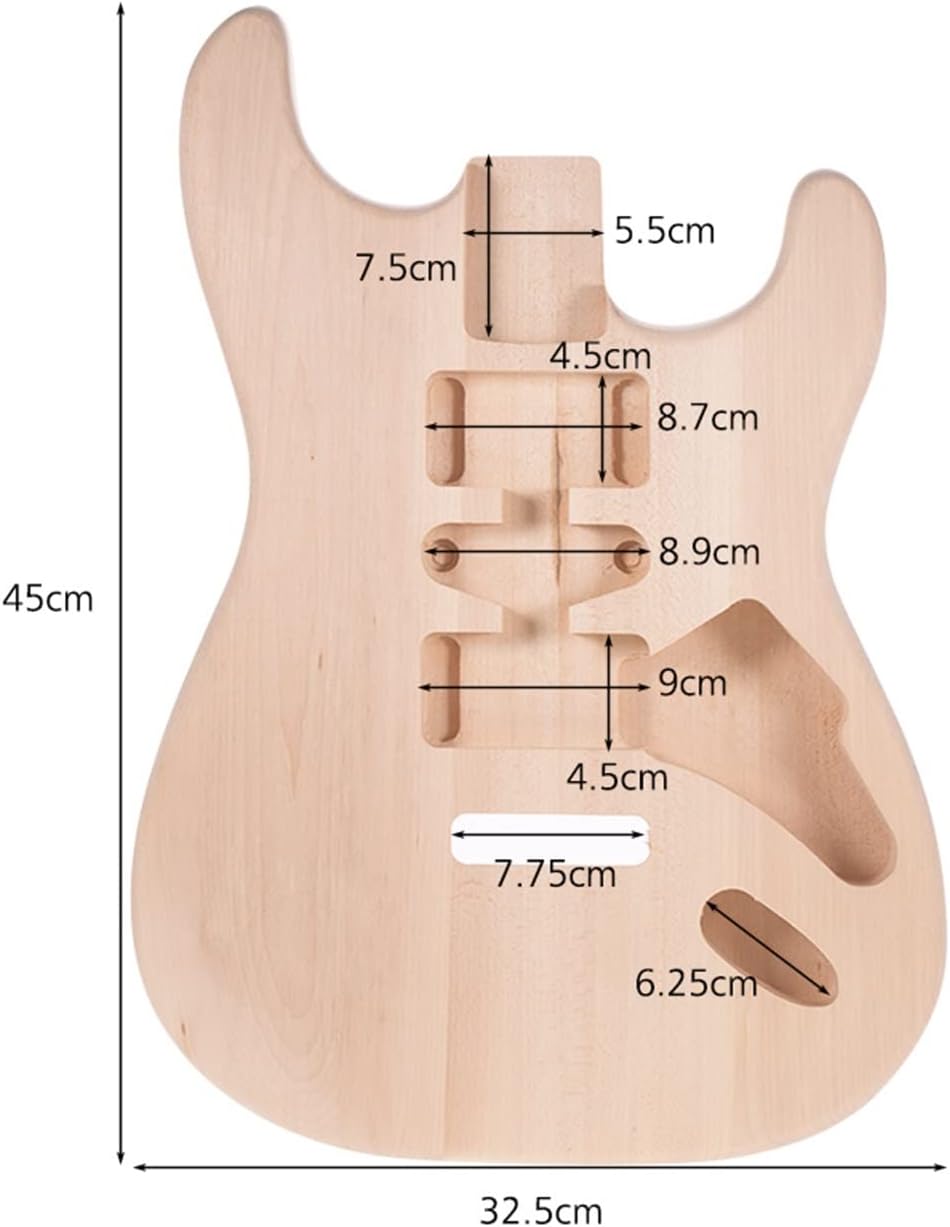 Unfinished Handcrafted Guitar Body Basswood Electric Guitar Body Guitar Replacement Parts Unfinished Guitar Body