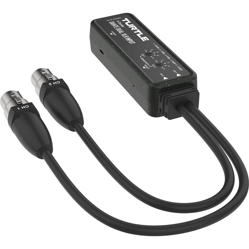 Dual-Channel Analog Female XLR Input to Dante Adapter