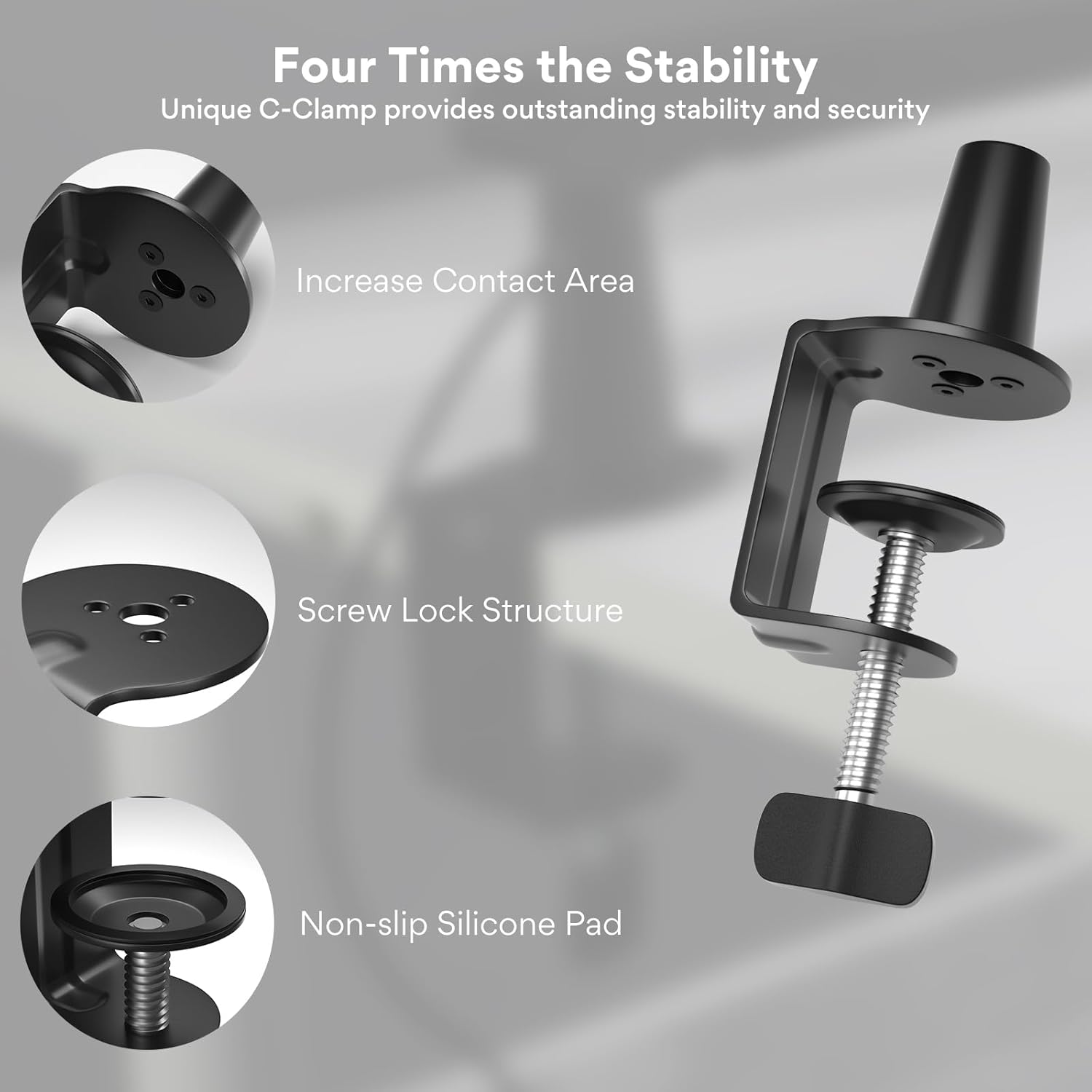 Maono Microphone Arm Stand and 6FT XLR Cable Set,Metal Heavy Duty Mic Stand with Desk Clamp,XLR Interface Cable, Mic Wire for Recording Podcast Streaming