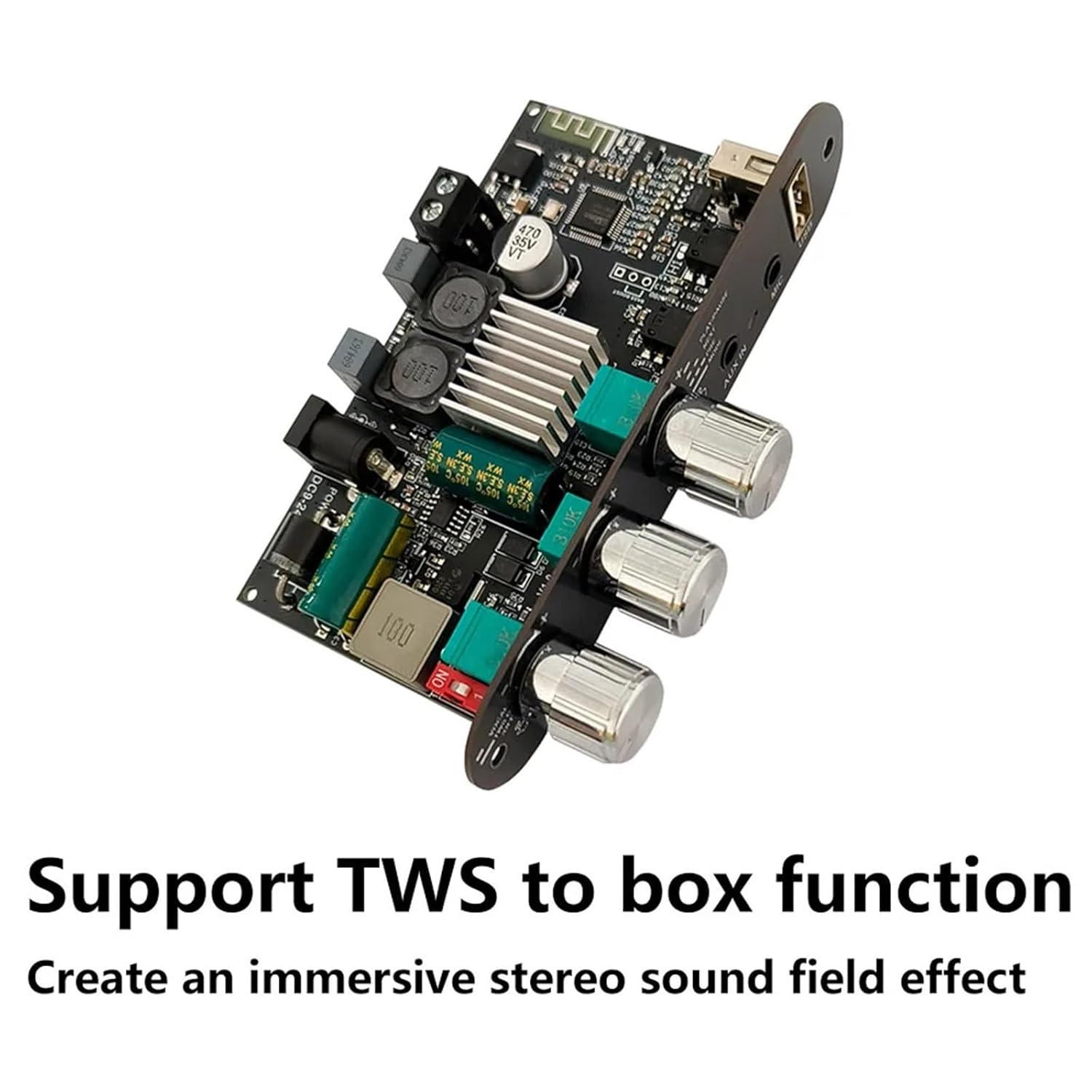 ZK-1001UM 9-24V Mono 100W Amplifier Board BP1048+TPA3116D2 Support TWS Digital Sound Power Amplifiers AMP Module