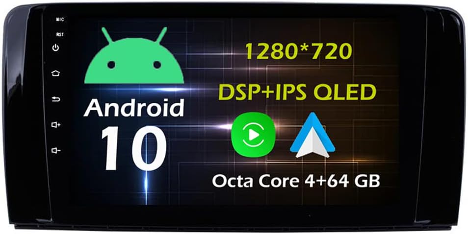 9'' Android Car Stereo Radio for Mercedes Benz R Class W251 R280 R300 R320 R350 R63 2006-2013 Octa Core Android 10.0 Touchscreen Headunit GPS Navigation Carplay Android Auto Bluetooth-4+64