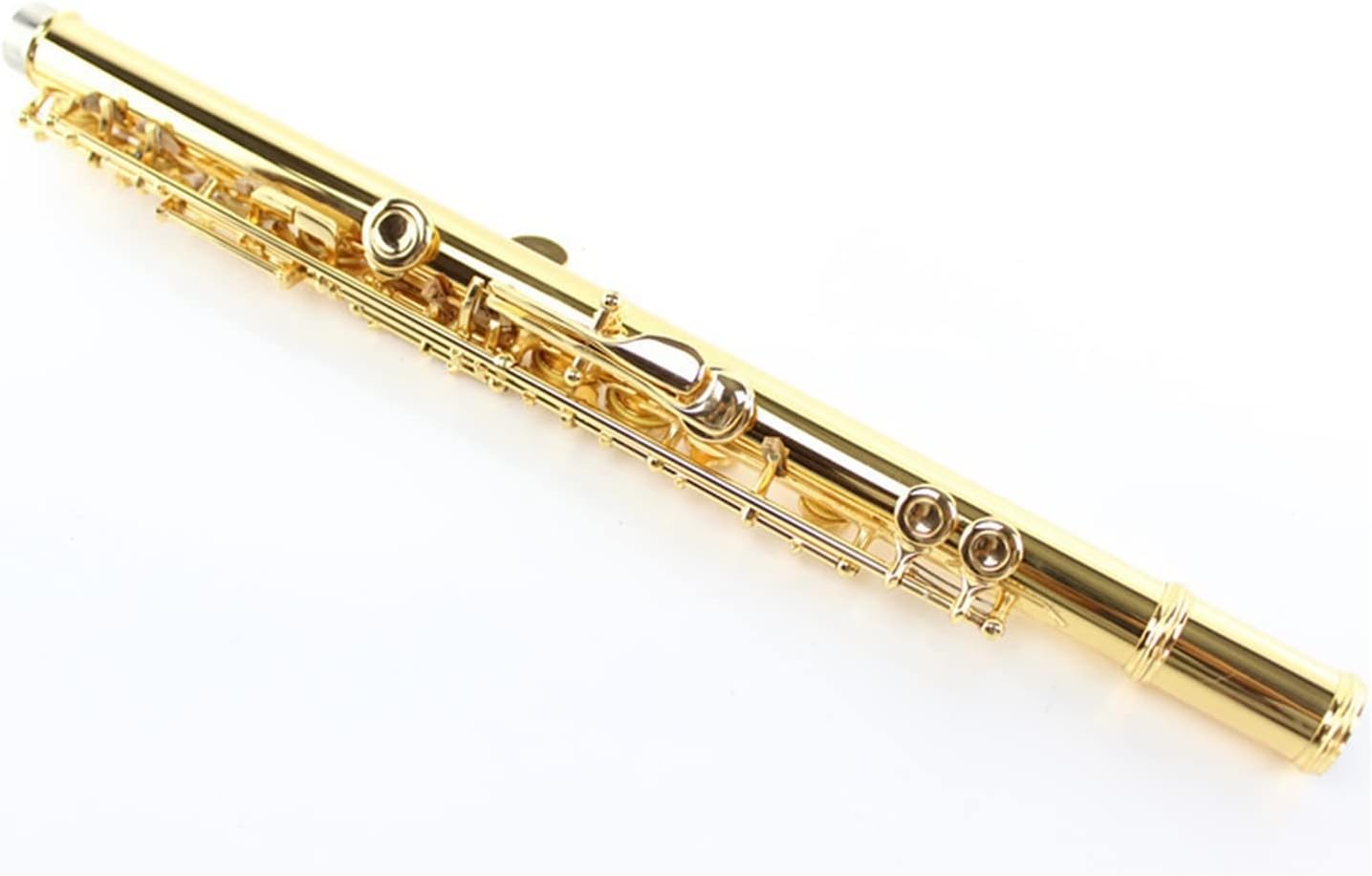 Flutes Musical Instrument Wind Instrument Gold-Plated 17-Hole Open-Hole C-Tune Flute White Copper Gold Key B Tail E Key Gold Flute