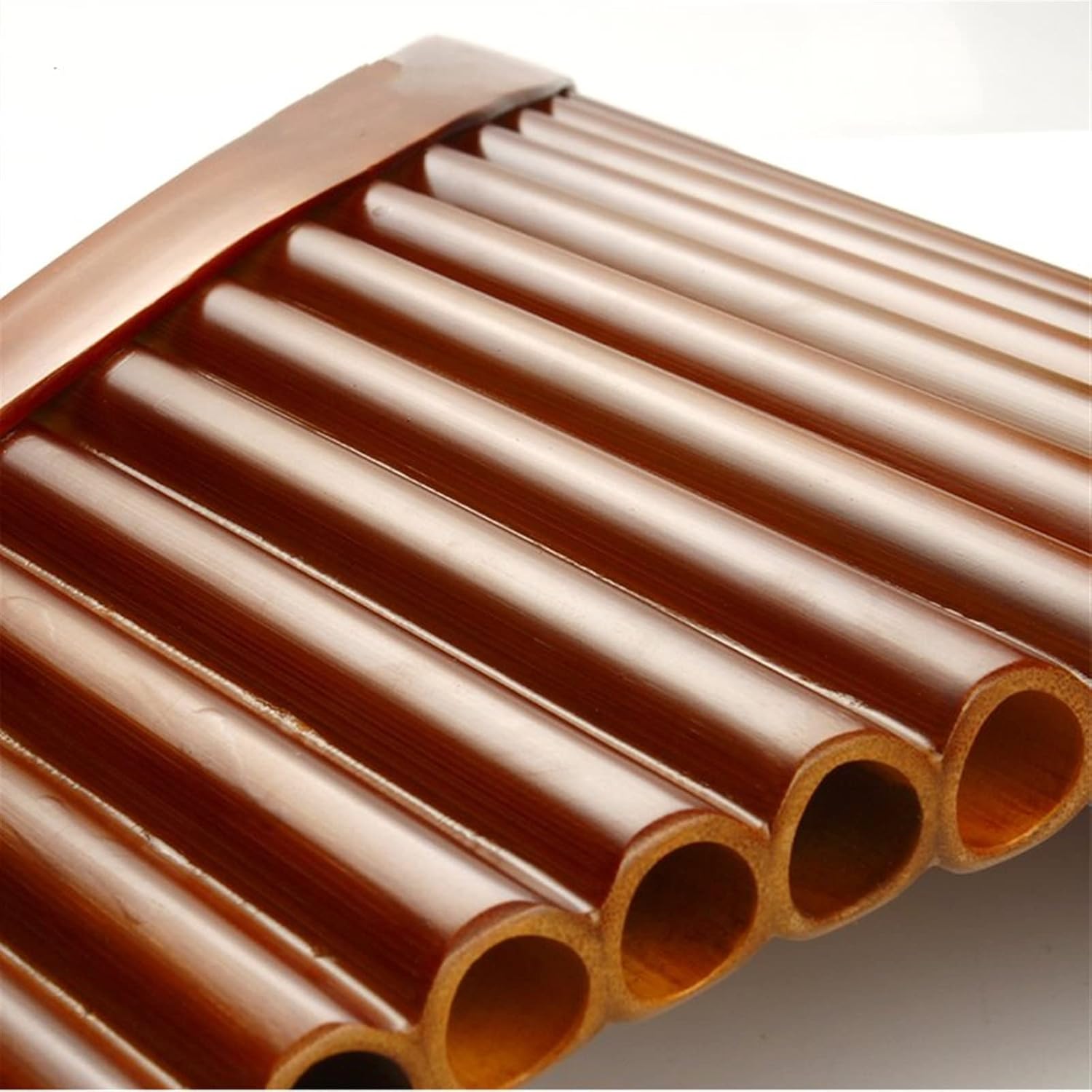 Handmade 25 Pipes Pan Flute C Key Panpipes Woodwind Instrument Bamboo Pan Flute (Color : Right)