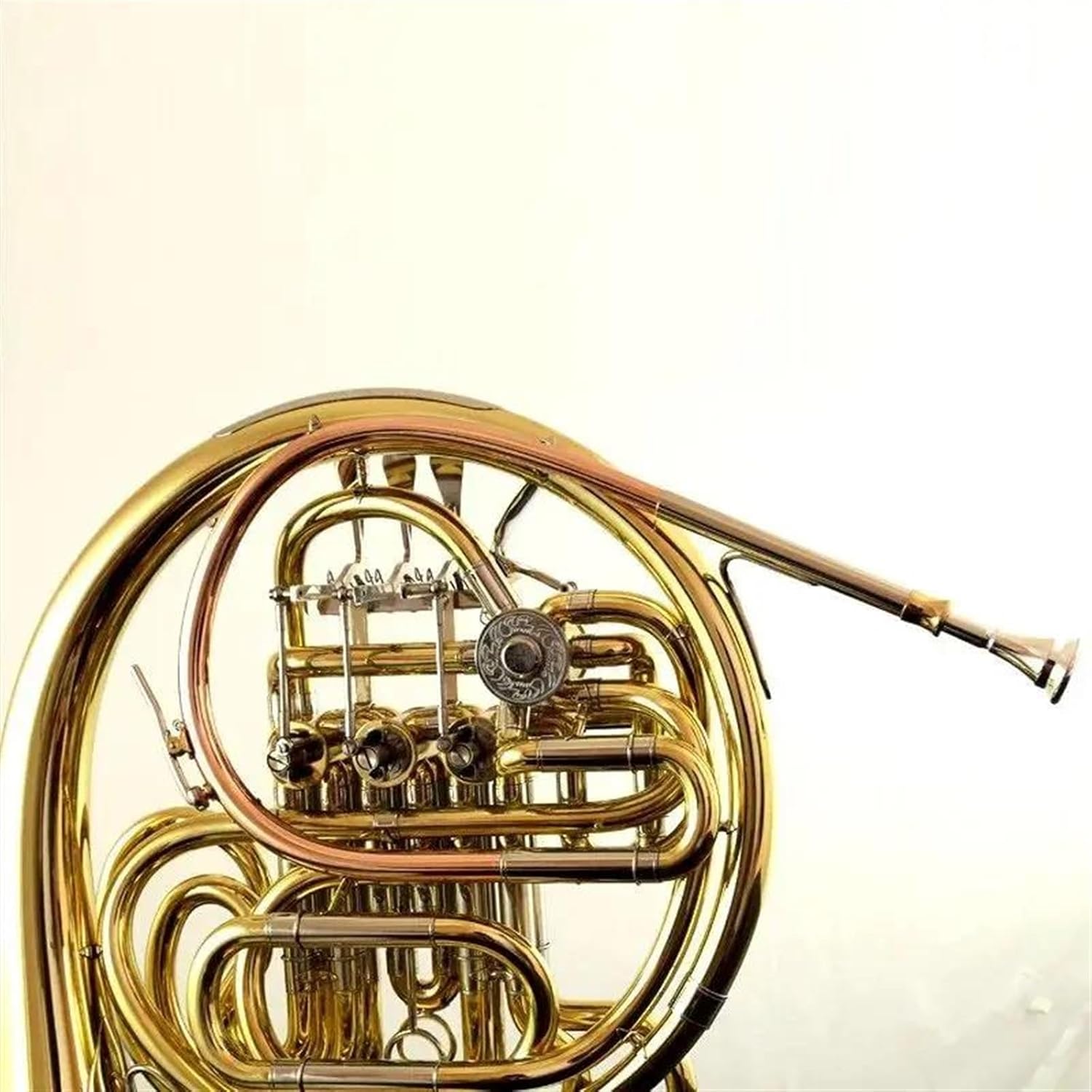 Brass French Horn Orchestra Brass Gold Lacquer F Tone Bb 4 Key Double French Horn