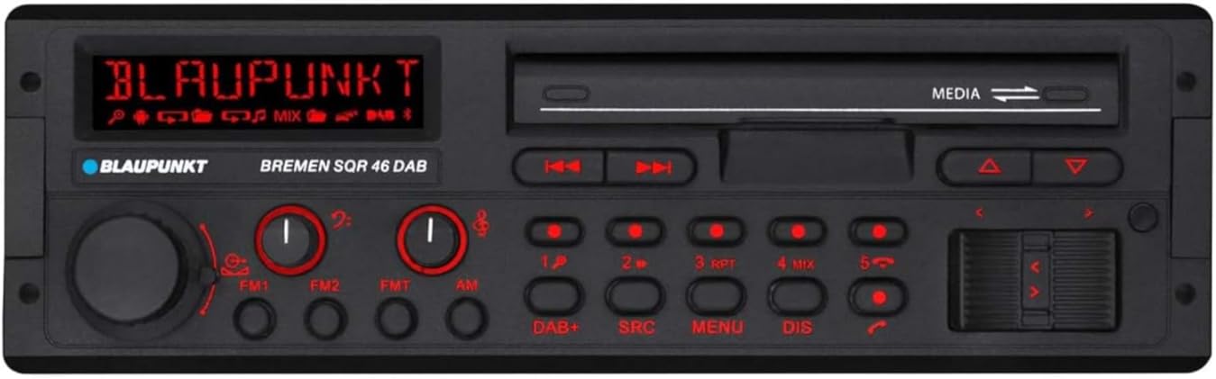 BLAUPUNKT Bremen SQR 46 DAB Retro Car Stereo 80s Classic Bluetooth USB SD AUX - Black