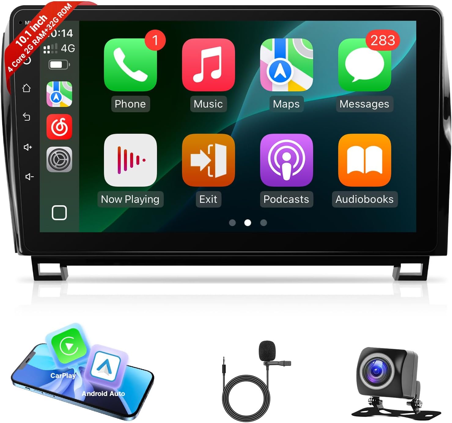 Leadfan Android 12 Car Radio Stereo for Toyota Tundra 2007-2013 Toyota Sequoia 2008-2018 Upgrade 10.1 inch Touch Screen Head Unit with Wireless Carplay Android Auto Radio(Not fit JBL& Big Screen)