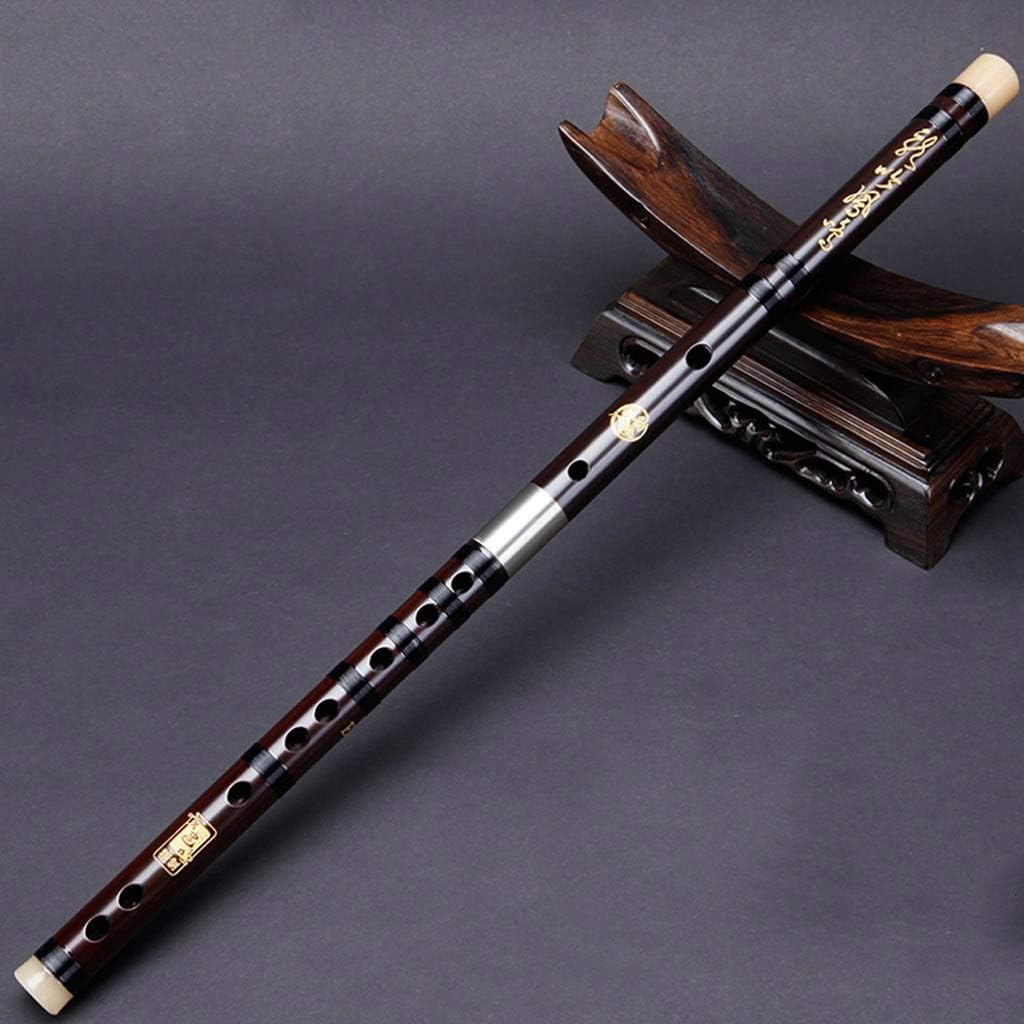 Flute Bamboo Flute Playing Old Mahogany Flute Woodwind Instrument for Beginner Professional Study Level Bamboo Flute C Flute Musical Instrument (Color : G)